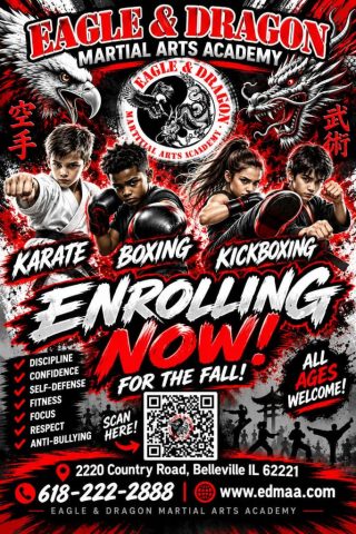 Eagle and Dragon Martial Arts Academy Tae Ryu Jitsu Karate Boxing Kickboxing Metro East Saint Clair Belleville Fairview Height Shiloh O'Fallon
